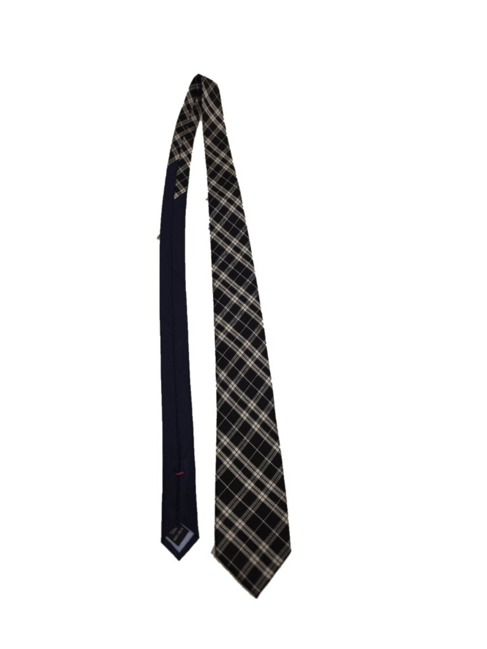 Tommy Hilfiger Navy White Plaid Men’s Necktie